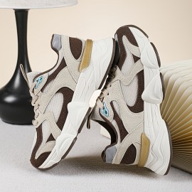 Women'S Chunky Platform Sneakers - Thick Cushioned Sole for Height & Stability, Lace-Up Closure, All-Season Everyday & Formal Shoes in Purple/Black/ - Non-Slip Rubber Outsole for Walking, Parties, Office - Casual Dad Shoes, Ladies Sneakers, Party Footwear, Trendy Footwear, Comfortable Fit, Fashionconscious Women, Stylish Footwear, Breathable Fabric, Fashion Lovers