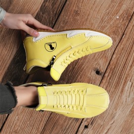 Women'S Fashion Zipper Slip-On Sneakers - Casual Outdoor Shoes with Durable Non-Slip Rubber Sole, Comfortable Walking Shoes Available in Sizes 6-9, All-Season Wear, Casual Footwear | Zipper Closure | Rubber Sole Sneaker