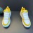 Men'S Low-Top Sneakers - Breathable Synthetic & Fabric Upper, Thick PVC Sole for Height Boost, White & Yellow Colorway, Lace-Up Casual Shoes for Casual Attire, Stylish Laceup Shoes, Modern Sneakers, Comfortable Fabric Insole