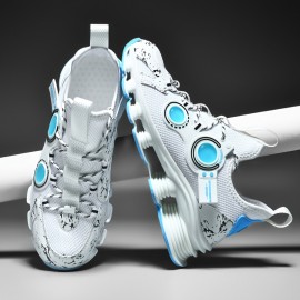 [Lightweight Sneakers] Vaan los Men's Lightweight Running Sneakers | Breathable Mesh Upper, Shock-Absorbing Blade Sole, Stylish Outdoor Sneakers for All Seasons, Casual & Sporty Design, Breathable Running Shoes | Lowtop Sneakers | Shockabsorbing Design - Red