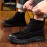 Men'S Winter Warm Work Boots Retro High-Top Shoes, Suitable for 11 Festivals, Thickened Non-Slip Durable Outdoor Casual Short Boots