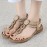 Summer Bohemian Toe - post Sandals for Women, Beaded Braided Thick - soled Retro Ethnic - style Casual Beach Shoes