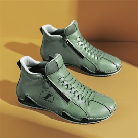 Women'S Fashion Zipper Slip-On Sneakers - Casual Outdoor Shoes with Durable Non-Slip Rubber Sole, Comfortable Walking Shoes Available in Sizes 6-9, All-Season Wear, Casual Footwear | Zipper Closure | Rubber Sole Sneaker