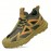 Men'S Lightweight Trail Running Shoes - All-Terrain Non-Slip Grip, Cushioned EVA/TPU Sole, Lace-Up Closure - Olive Green/Orange Accent - for Hiking, Gym, Everyday - All-Season Outdoor & Casual Shoes - Durable PVC/Fabric Upper - Ideal for Beginners & Experts, Hiking Footwear, Sporty Look, Breathable Fabric, Sporty Design, Reinforced Stitching, Fitness Enthusiasts