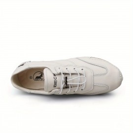 Women'S Casual Fashion Sneakers - All-Season Low Top Lace-up Plain Toe Shoes with Cow Leather Upper, Pig Leather Inner & Insole, and Rubber Sole - Hand Washable Solid Color Shoes from Quanzhou