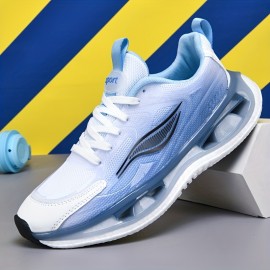 Women's Breathable Mesh Sneakers - Stylish Pink & White Running Shoes with Non-Slip EVA Sole, Comfortable Fabric Lining, and Secure Lace-Up Design for Casual or Athletic Wear, Allseason Shoes | Laceup Sneakers | Comfortable Lining