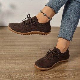 Women's Ultra-Light Barefoot Sneakers - Wide Fit, Zero Drop, Breathable Knit for Walking & Tennis | Machine Washable, Movement Style