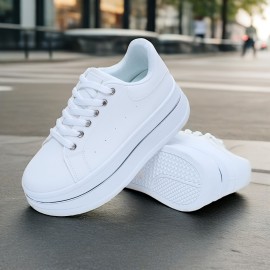 Women'S Breathable Low-Top Sneakers - Lightweight, Soft Sole Casual Shoes for Running, Fitness & Sports, Black with White Detailing, Lace-Up Closure, All-Season Comfort