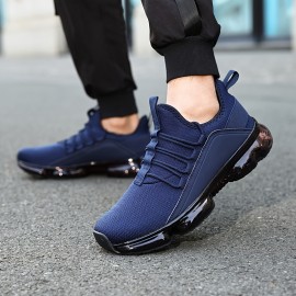 [Breathable Sneakers] Lightweight Breathable Men's Casual Sneakers | Comfortable Low-Top Streetwear Shoes with PU/Fabric Upper & TPR Sole, All-Season Versatile Lace-Up Design for Daily Wear, Sports, and Light Workouts