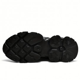 Men's Futuristic Rotating Buckle Dad Sneakers - Breathable Mesh Streetwear Shoes with Cushioned Rubber Sole, All-Season Comfort & Round Toe Design for Casual Wear, Casual Streetwear Shoes | Futuristic Sneakers | Breathable Design