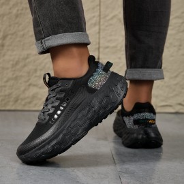 Men's Breathable Slip-Resistant Running Shoes with EVA Cushion & MD Rubber Sole - Low-Top Hiking Sneakers for All-Season Outdoor, Urban Streetwear & Casual Wear, Fabric Upper & Lining, Secure Lace-Up Design, Outdoor Adventure Footwear, Modern Athletic Footwear, Antislip Footwear, Sporty Design, Cushioned Support, Active Men