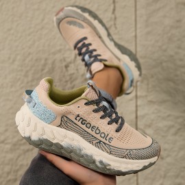 Men's Breathable Slip-Resistant Running Shoes with EVA Cushion & MD Rubber Sole - Low-Top Hiking Sneakers for All-Season Outdoor, Urban Streetwear & Casual Wear, Fabric Upper & Lining, Secure Lace-Up Design, Outdoor Adventure Footwear, Modern Athletic Footwear, Antislip Footwear, Sporty Design, Cushioned Support, Active Men