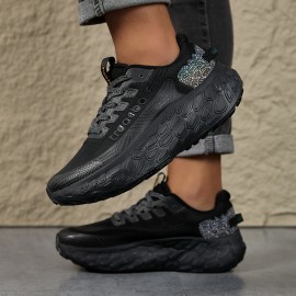 Men's Breathable Slip-Resistant Running Shoes with EVA Cushion & MD Rubber Sole - Low-Top Hiking Sneakers for All-Season Outdoor, Urban Streetwear & Casual Wear, Fabric Upper & Lining, Secure Lace-Up Design, Outdoor Adventure Footwear, Modern Athletic Footwear, Antislip Footwear, Sporty Design, Cushioned Support, Active Men