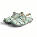 [French Retro Sandals] TMA EYES French Retro Women's Summer Sandals | Adjustable Hook-and-Loop Closure, Breathable Hollow-Out Toe, Low Heel & Cushioned Insole, Durable TPR Sole - Casual Comfort for Warm Weather, Strappy Sandals