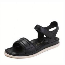 Summer Women'S Flat Sandals - Non-Slip Comfortable Beach Slippers with Adjustable Straps, Open-Toe Design & Microfiber Upper, TPR Sole for Travel, Casual & Outdoor Wear, Strappy Sandals, Comfortable Footwear, Breathable Fabric Insole