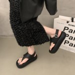 Women's Premium Black Synthetic Cover Sandals - Adjustable Buckle Strap, Mid-Heel Open-Toe Design with Cushioned Insole & Non-Slip Rubber Sole for Casual to Formal Occasions, Summer Footwear, Stylish Footwear, Durable Construction, Comfortable Footwear, Summer Shoes