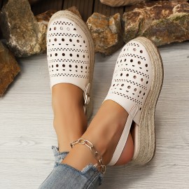 Women'S Classic Flat Sandals - Round Toe Synthetic Cover with Adjustable Buckle Strap, Breathable Cut-Out Design & Cushioned Insole for All-Day Comfort, Beige Casual Summer Shoes for Beach, Office, Shopping, Beach Footwear, Durable Rubber Sole, Summer Sandal For Women, Elegant Sandal For Women, Elegant And Comfortable Shoe For Women, Flat Sandal For Women, Sandal Women, Shoe For Women/ladie