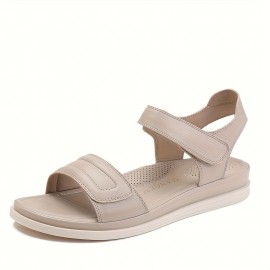 Summer Women'S Flat Sandals - Non-Slip Comfortable Beach Slippers with Adjustable Straps, Open-Toe Design & Microfiber Upper, TPR Sole for Travel, Casual & Outdoor Wear, Strappy Sandals, Comfortable Footwear, Breathable Fabric Insole